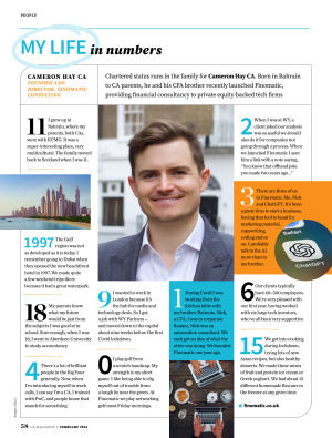 My life in numbers - CA Magazine February 2024